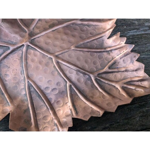 Vintage Copper Tray Candle Holder, Farmhouse Rustic Decor - Picture 3 of 8